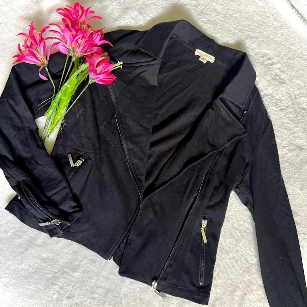Zenana Outfitters Black Moto Style Jacket - Small